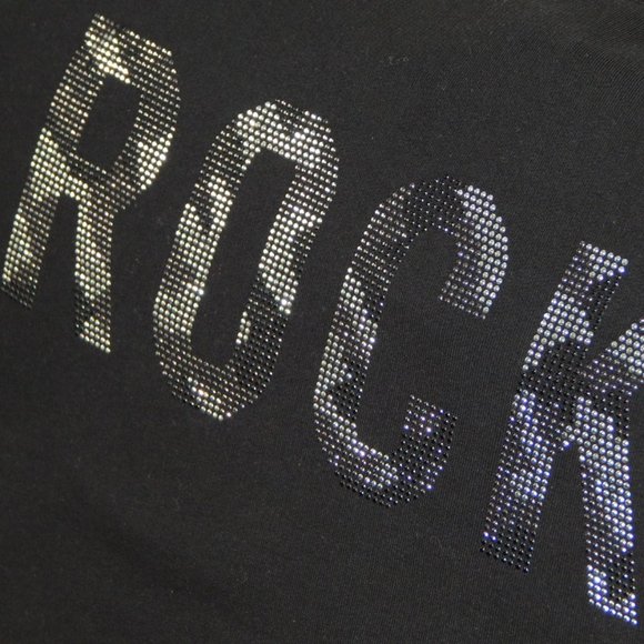 NWT Zadig & Voltaire Upper Camo Strass Rhinestone Raglan Black Sweater Top - Picture 7 of 7